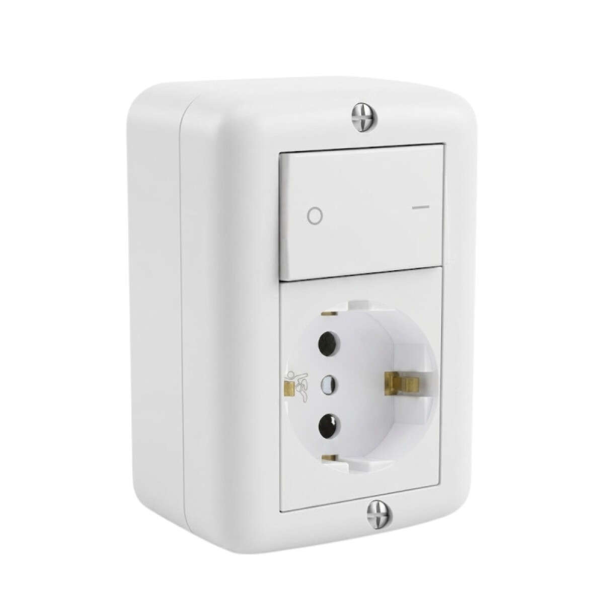Caja Exterior con Schuko con Seguro + Interruptor Bipolar 