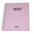 AGENDA DALI 2027 CON ESPIRAL SEMANA A LA VISTA TAPA COLOR ROSADO