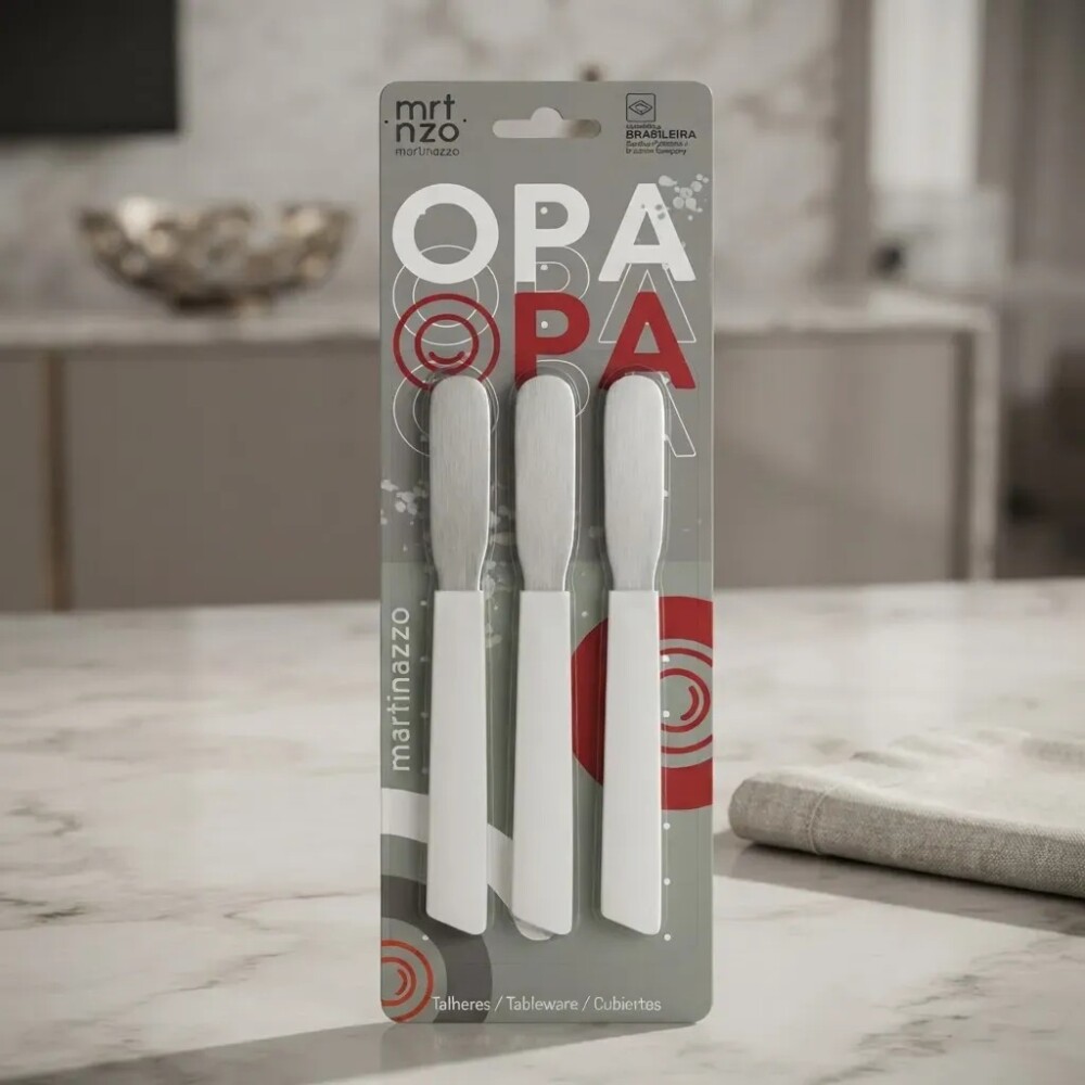 OPA Set 3 espatulas de manteca Blanco OPA Set 3 espatulas de manteca Blanco