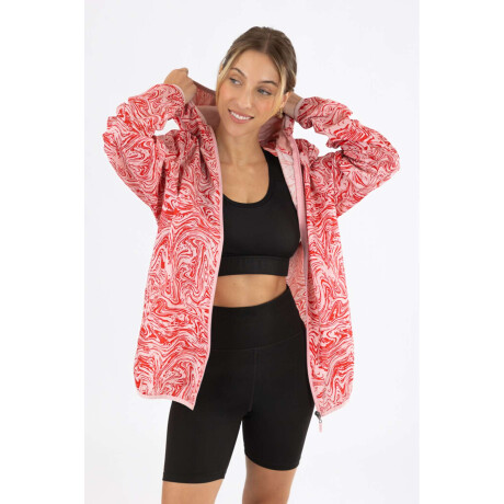 Campera micro deportiva print Rosado