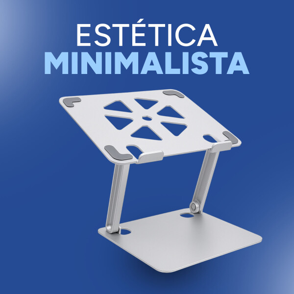 Soporte Base Alzador Acero Regulable Para Macbook Notebook Color Gris