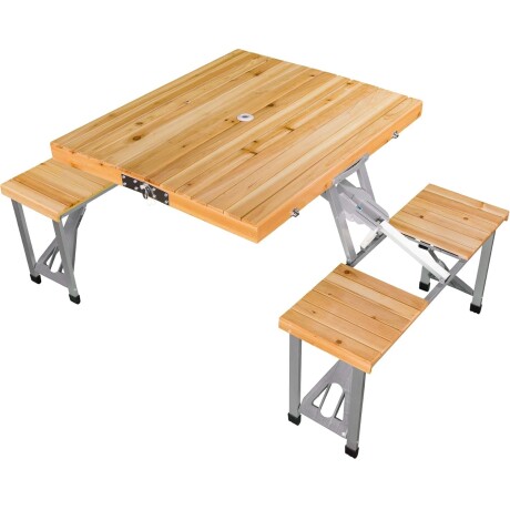 Mesa con Bancos Plegables Simil Madera 001