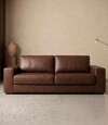 Sillon 3 cuerpos Como 100% Cuero Caramelo
