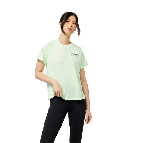 Remera New Balance de dama - WT31241GEN GREEN
