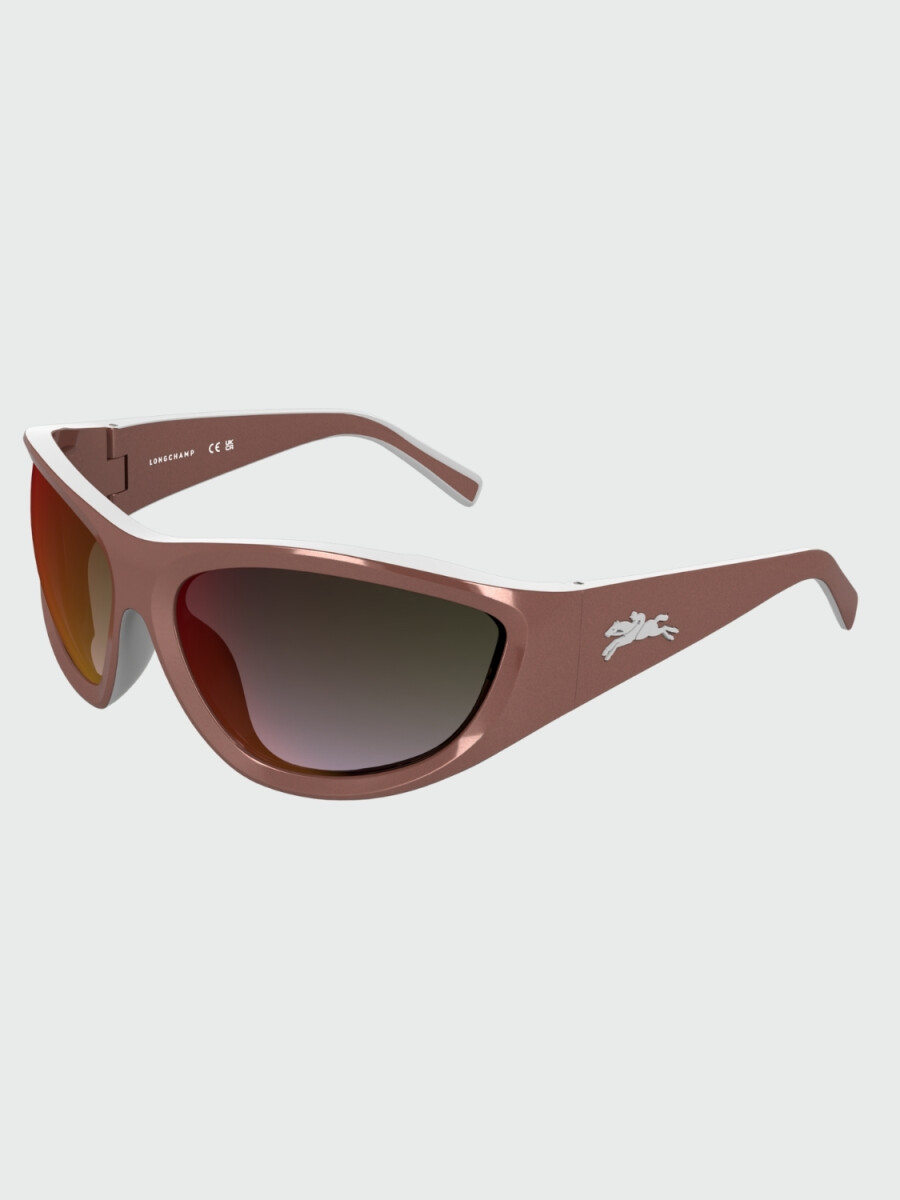LONGCHAMP - Lentes de Sol Borgoña Metalizado 