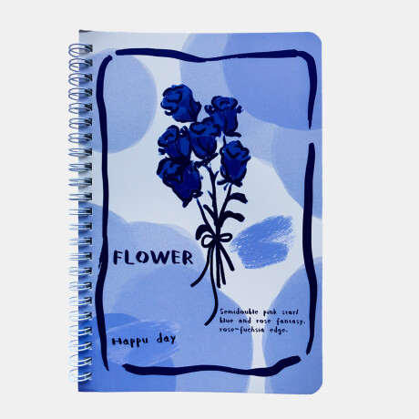 Libreta A5 Estampada Diseño Azul 04