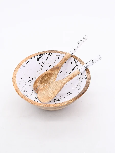 SET DE BOWL Y CUCHARAS MADERA