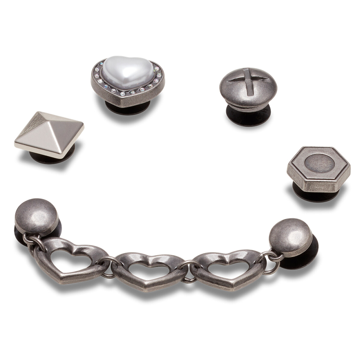 Jibbitz Silver Romantic 5Pack 