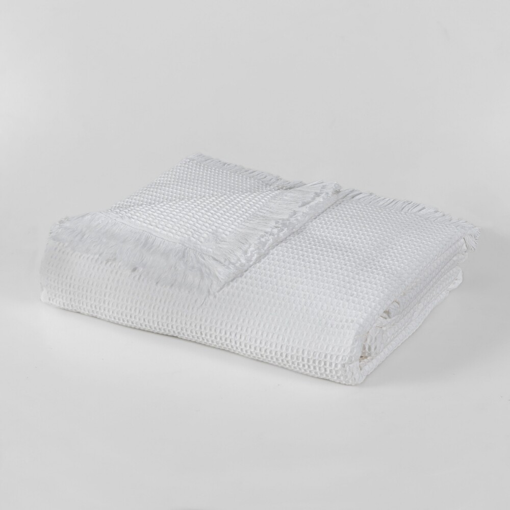 Manta Cotton II Blanco 160x220 cm
