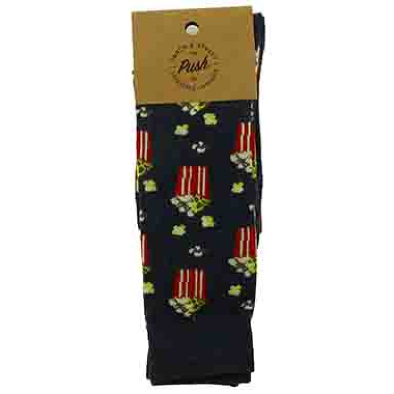 Medias de Hombre Push Media pack x 2 largo pop corn Estampado