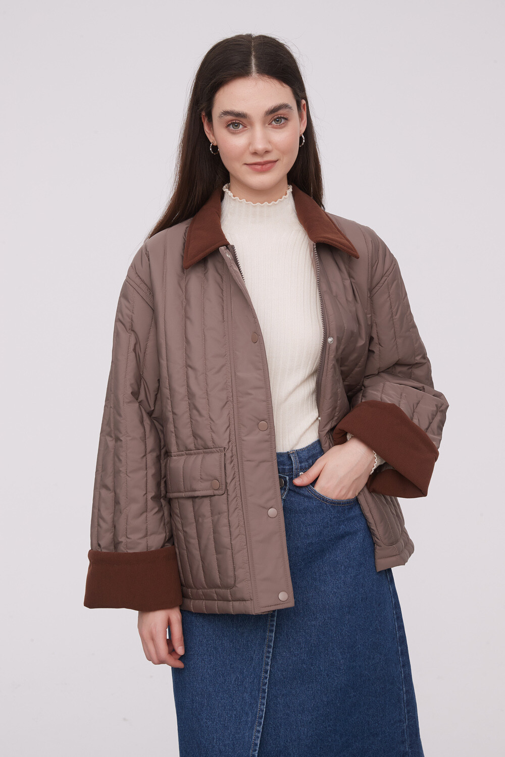 Campera Ling Taupe Claro