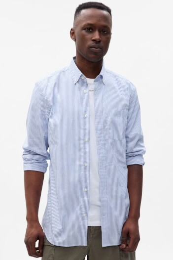 Camisa Eco Cool Max Hombre Blue Stripe