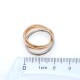 Anillo triple alianza en 3 tonos de oro 18k una de ellas con brillantes Anillo triple alianza en 3 tonos de oro 18k una de ellas con brillantes