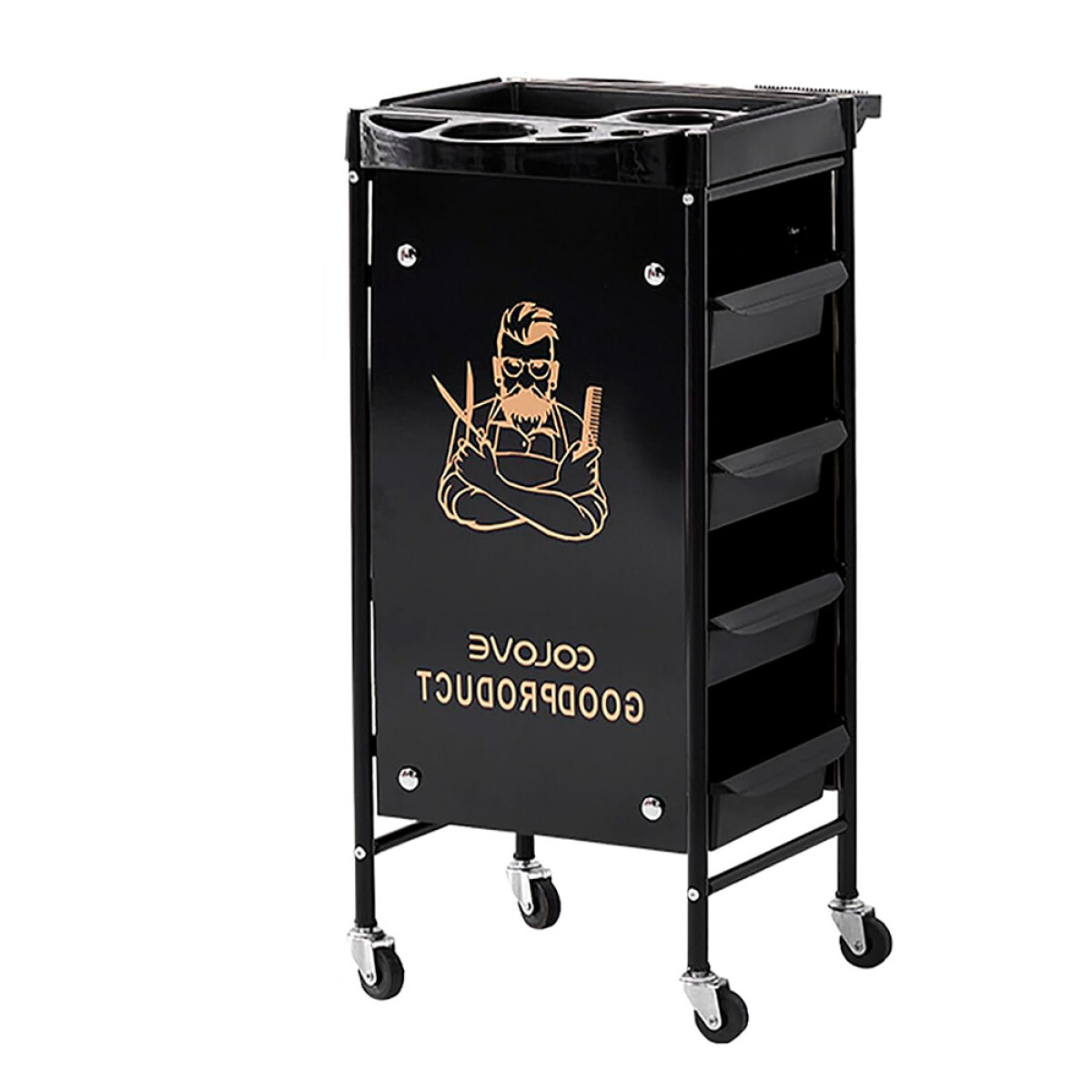 Carrito Organizador para Barbería Peluquería 5 Niveles 