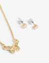 Bijouterie Set Navidad Set De Cadena Y Aros - Dorado