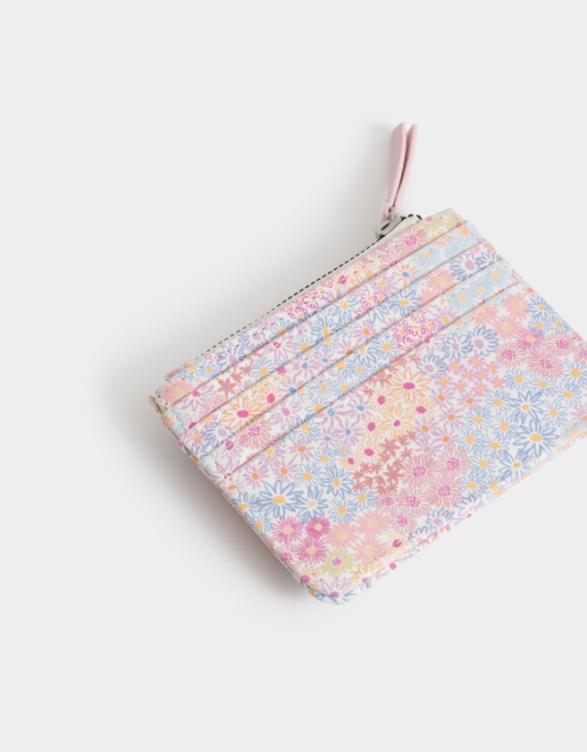 Billetera Estampados Billetera Cuerina Con Lazo - Estampado Flores