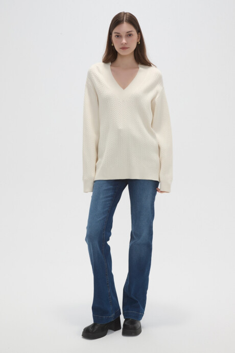 Sweater Varsity Crudo / Natural