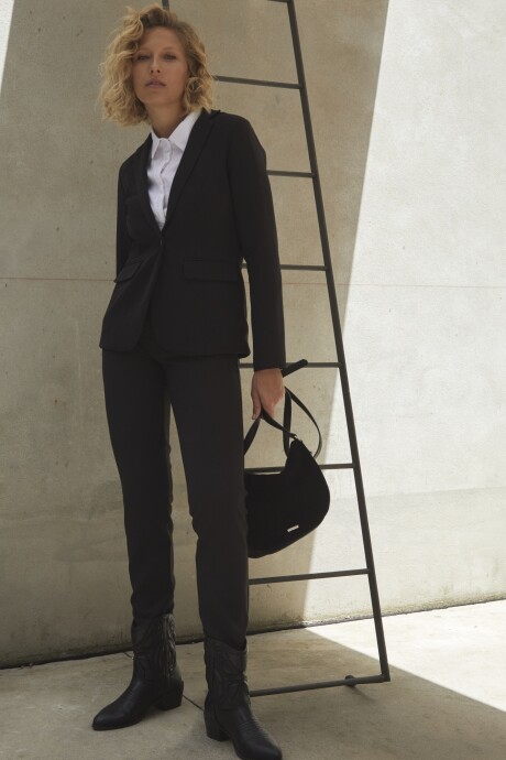 Pantalon recto negro