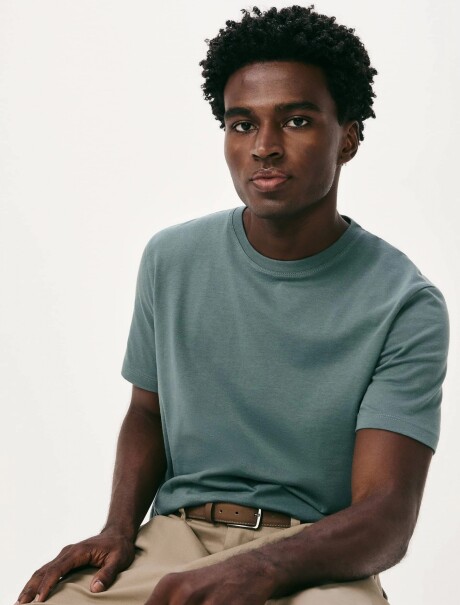 CAMISETAS BÁSICAS REGULAR WORLD VERDE