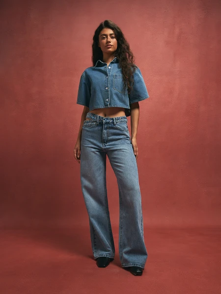 JEAN SAKURA AZUL