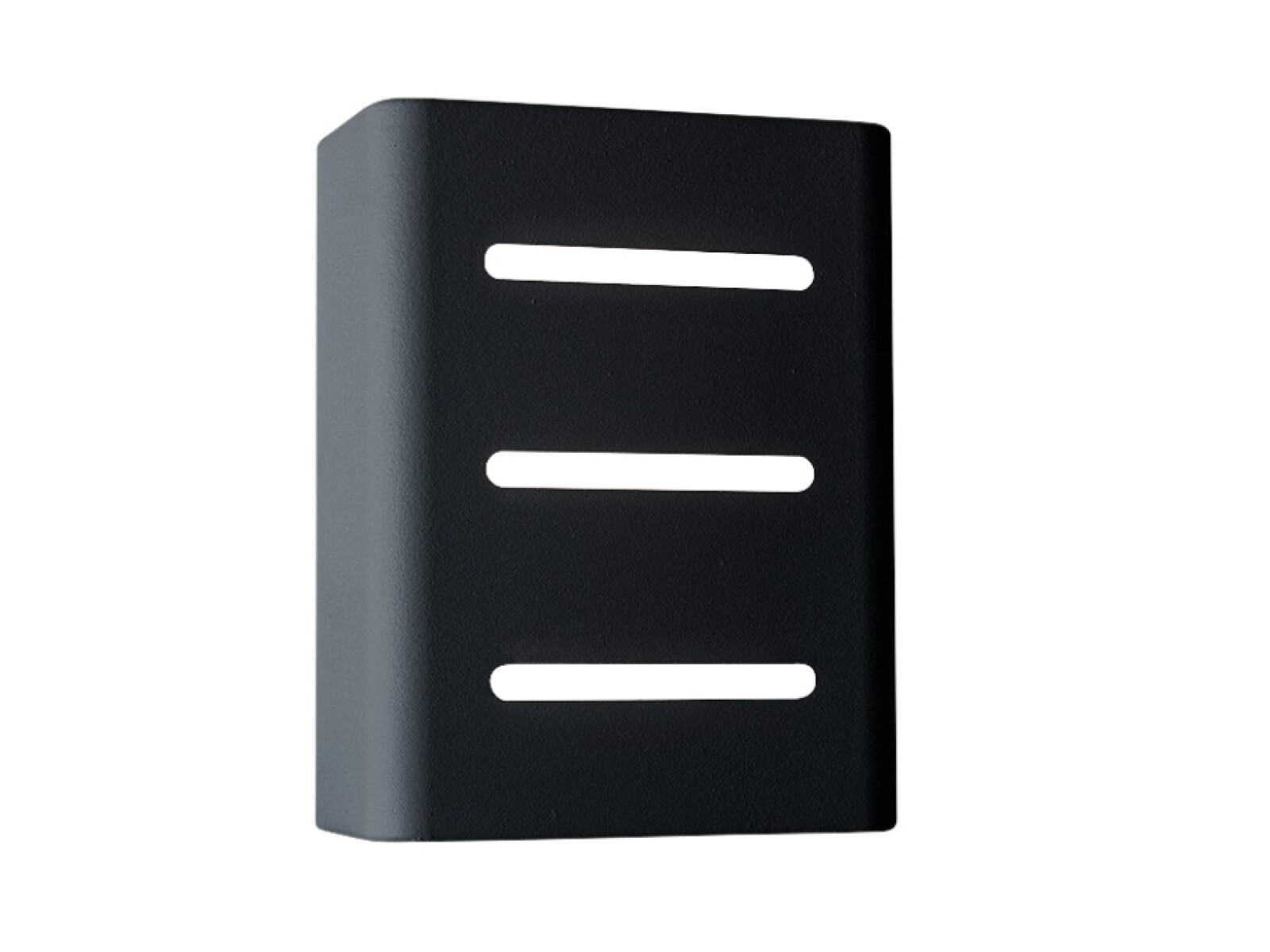 APLIQUE FUSSEN VCP G9 3 ABERTURAS NEGRO TEXTURADO 