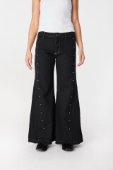 Pantalon Murra Negro con tachas