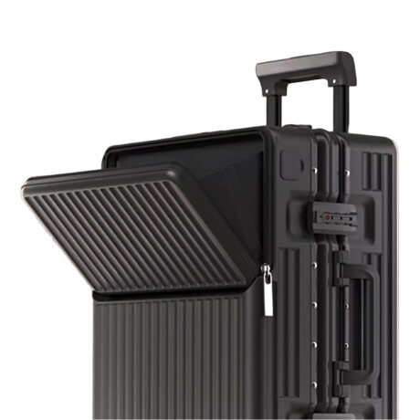Valija carry on rígida con bolsillo delantero Negro