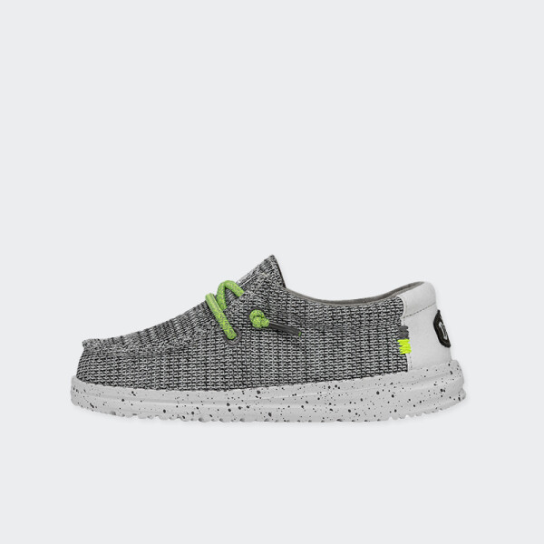 Calzado Hey Dude Wally Youth Sox Gris