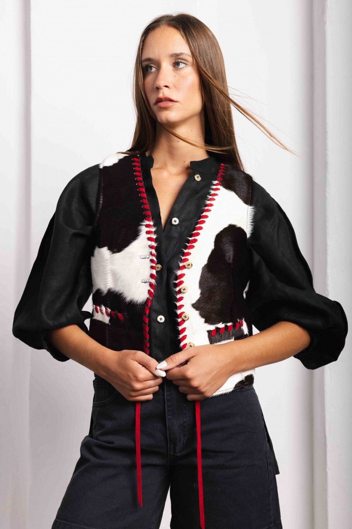 Lady Serrano Cowhide Rojo