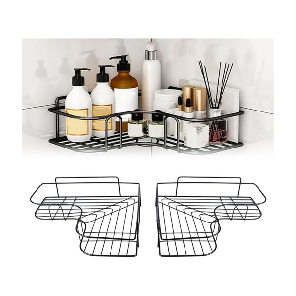 Estante Organizador Esquinero Metalico Adhesivo Ducha Cocina Estante Organizador Esquinero Metalico Adhesivo Ducha Cocina