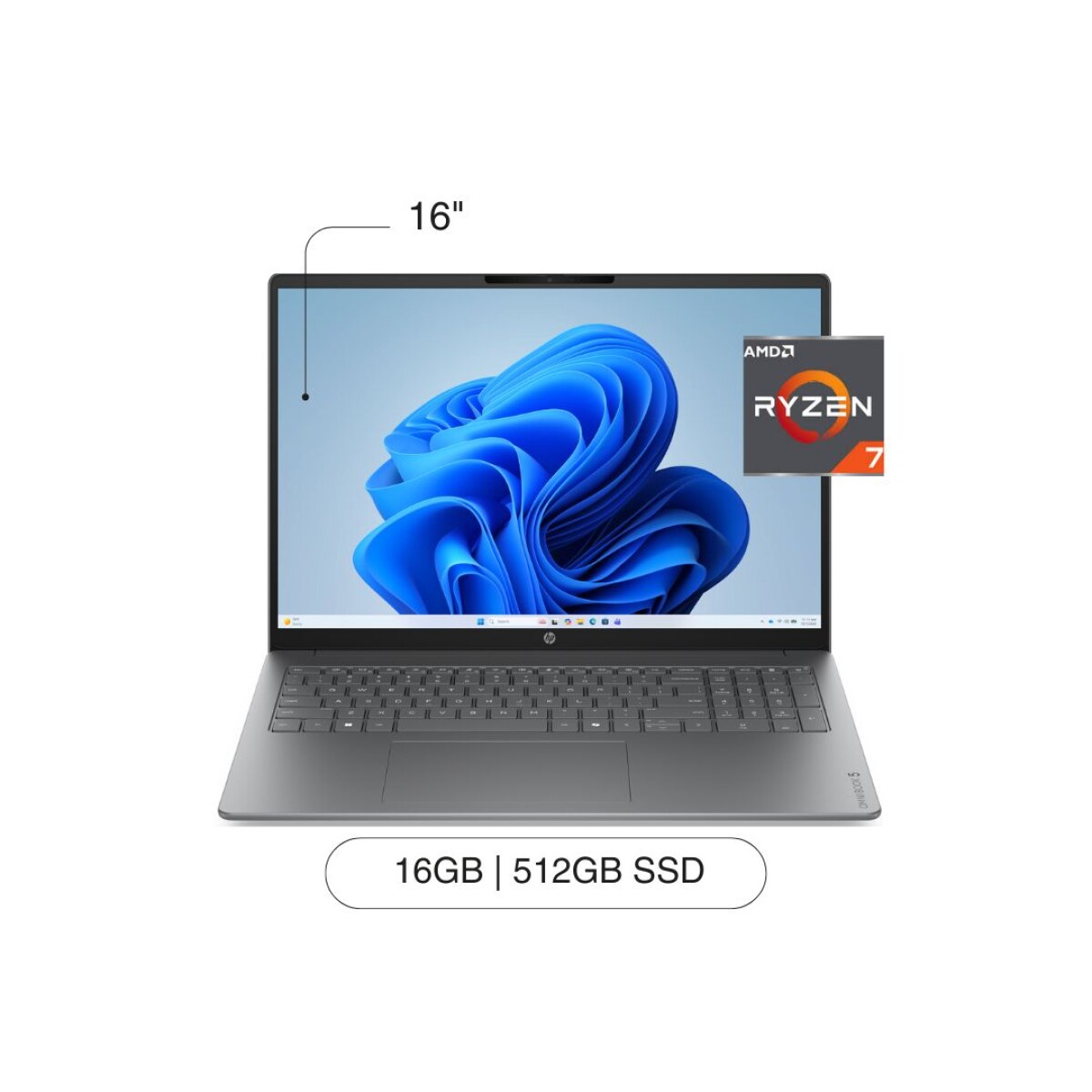 Notebook HP Omnibook 5 16-CH0765NR 16' 2K 512GB / 16GB RAM Ryzen 7 250 