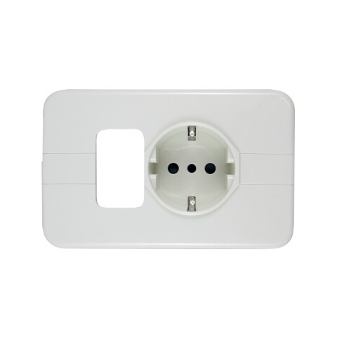 TOMA SCHUKO CON PLACA+UN MODULO LIBRE TOMA SCHUKO CON PLACA+UN MODULO LIBRE