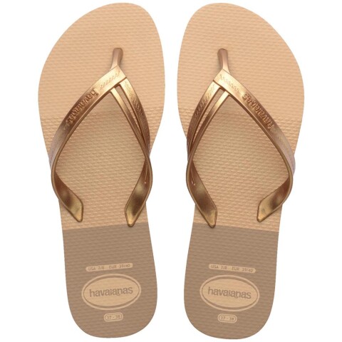 Sandalias Havaianas Elegance Print Grafito Dorado