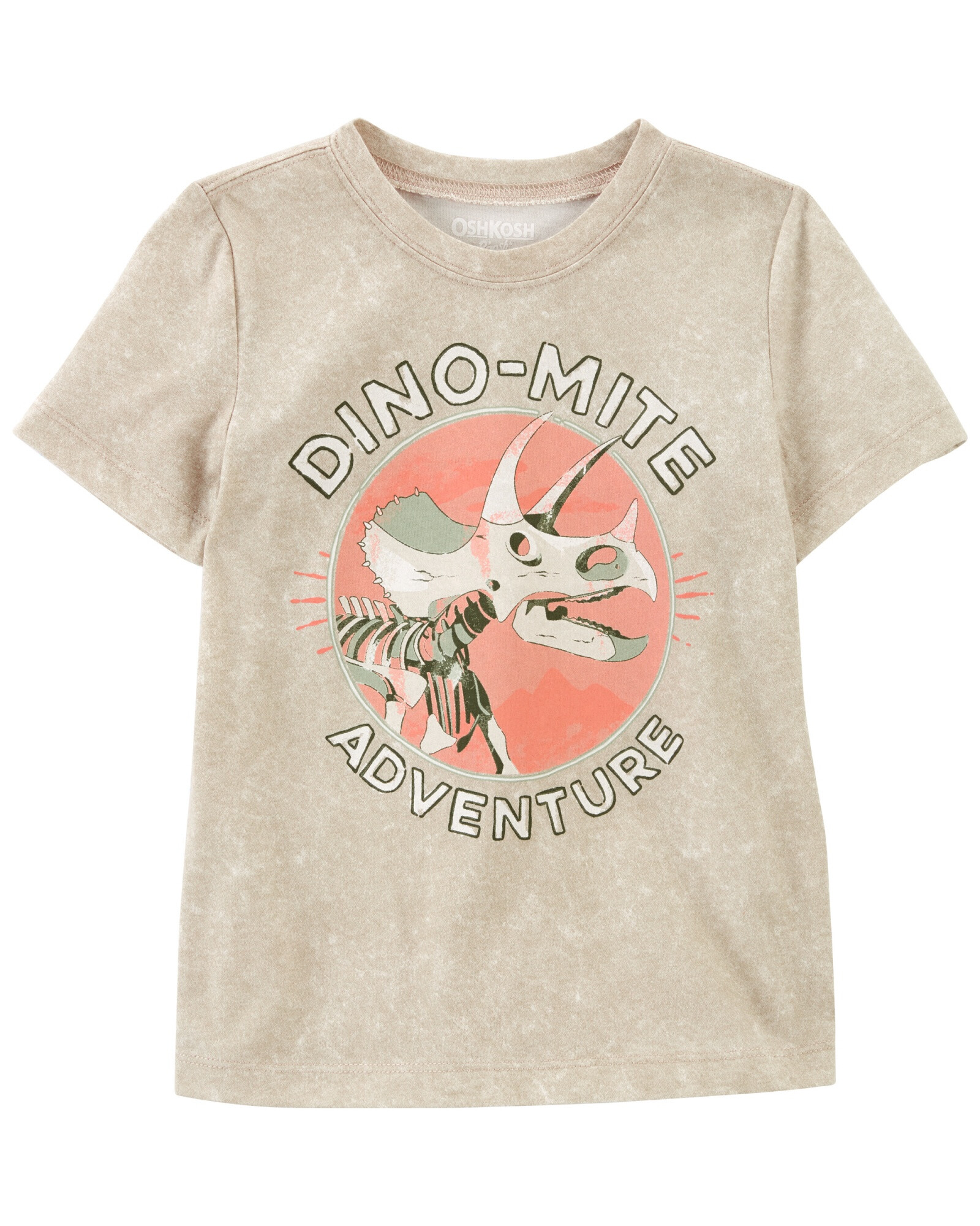 Remera de algodón, manga corta, estampa dinosaurio Remera de algodón, manga corta, estampa dinosaurio