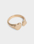 Anillos Medianos y Grandes Con corazón Anillo Metal Corazones Bold - Dorado