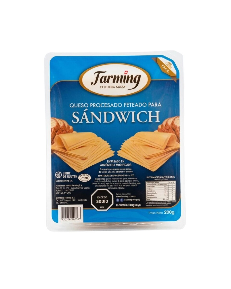 QUESO SANDWICH FETEADO 200G 