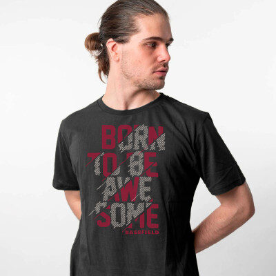 T-Shirt Print Born Black