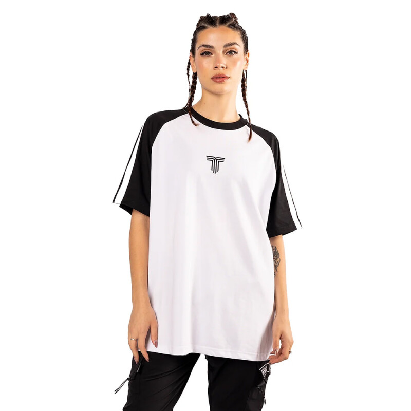 Remera Unisex Tiffosi Ranglan Blanco - Negro