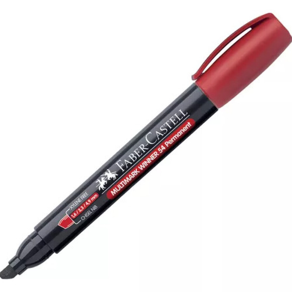 Marcador 54E Bisel Rojo Faber-Castell MARCADOR 54E BISEL ROJO FABER