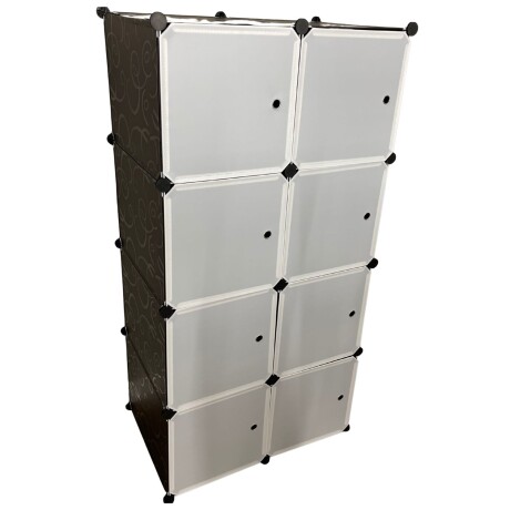 Armario Plastico Lumax 8 Compartimentos Desmontable Blanco
