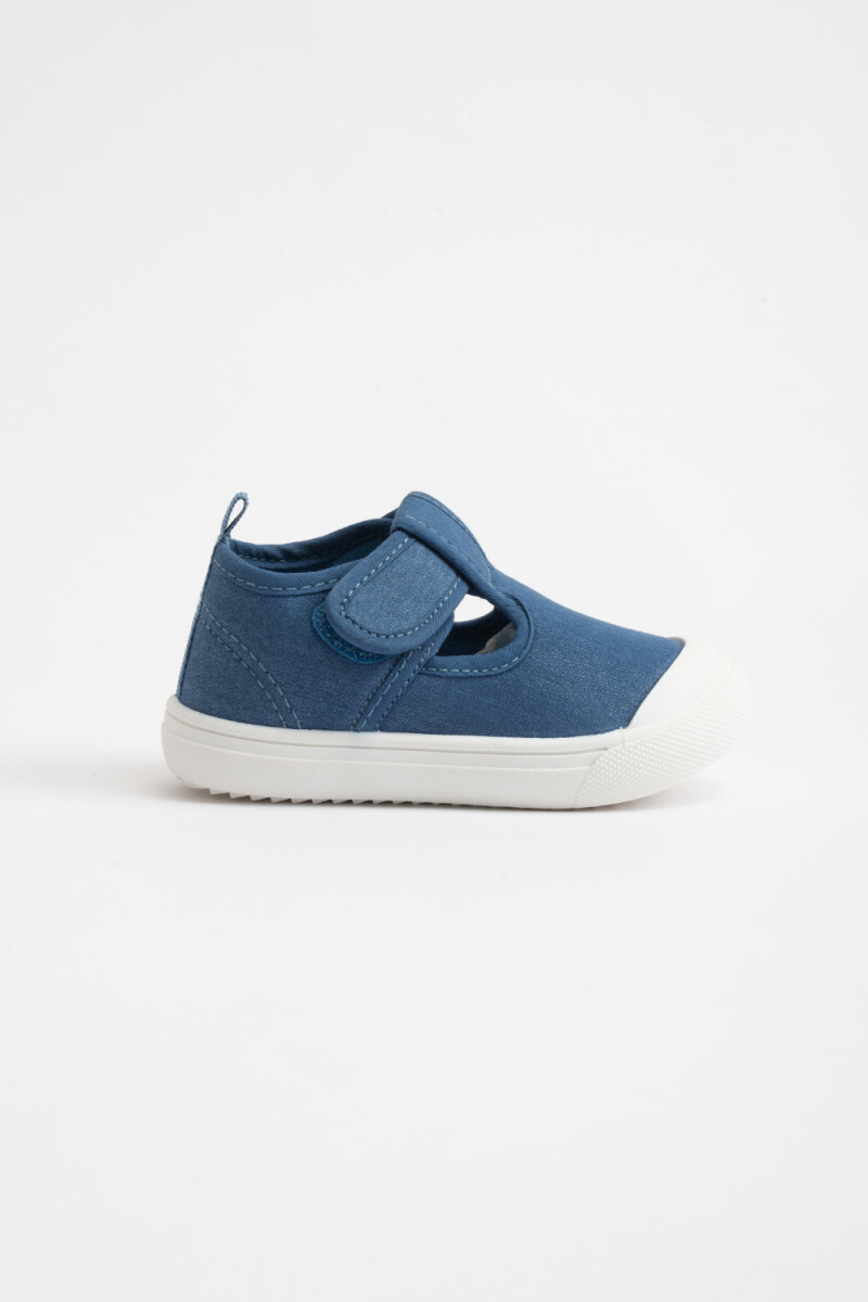 Guillermina con velcro estampado Celeste