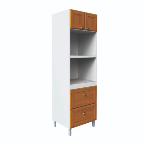 TORRE PARA HORNO 63 CM BLANCO/MIEL - MADERA MACIZA TORRE PARA HORNO 63 CM BLANCO/MIEL - MADERA MACIZA