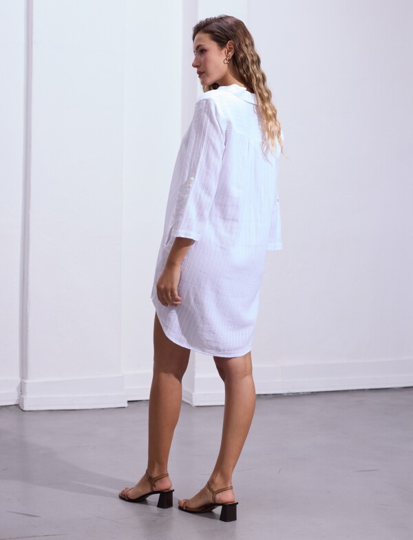 Vestido Algodon BLANCO