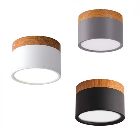 Spot plafón led circular pequeño nórdico 8w GRIS