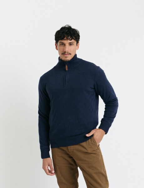 470415 REMERA HARRINGTON LABEL Azul Oscuro