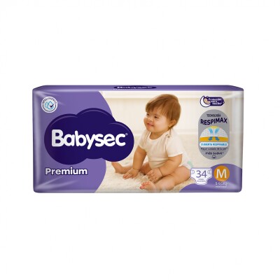 Pañales Babysec Premium Hyper Talle M 34 Uds Pañales Babysec Premium Hyper Talle M 34 Uds