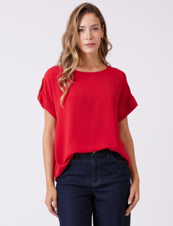 Blusa Crepe ROJO