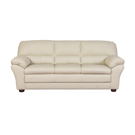 SILLÓN 3 CUERPOS CUERO NATURAL-BEIGE FLORENCIA CRUDO