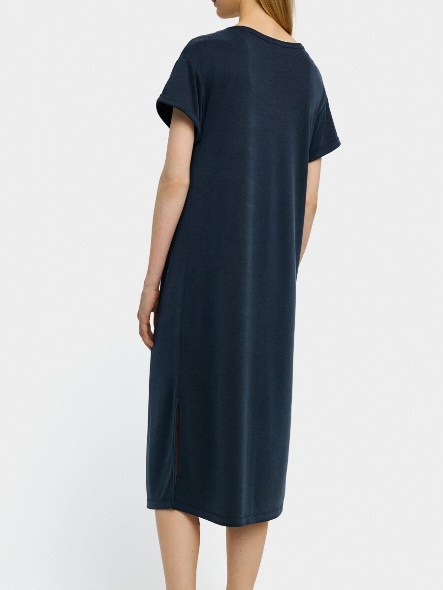 Vestido Midi Liso negro