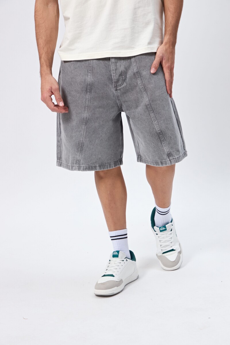 BERMUDA DENIM LINEA - JEAN GRIS 